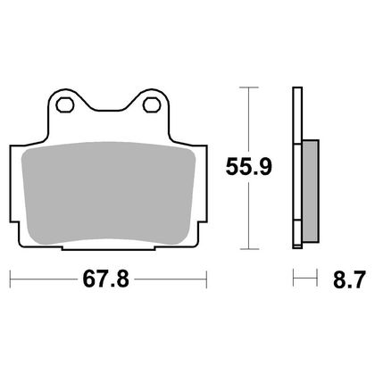 Plaquettes de freins SBS 570LS Sinter Métal Fritté arrière