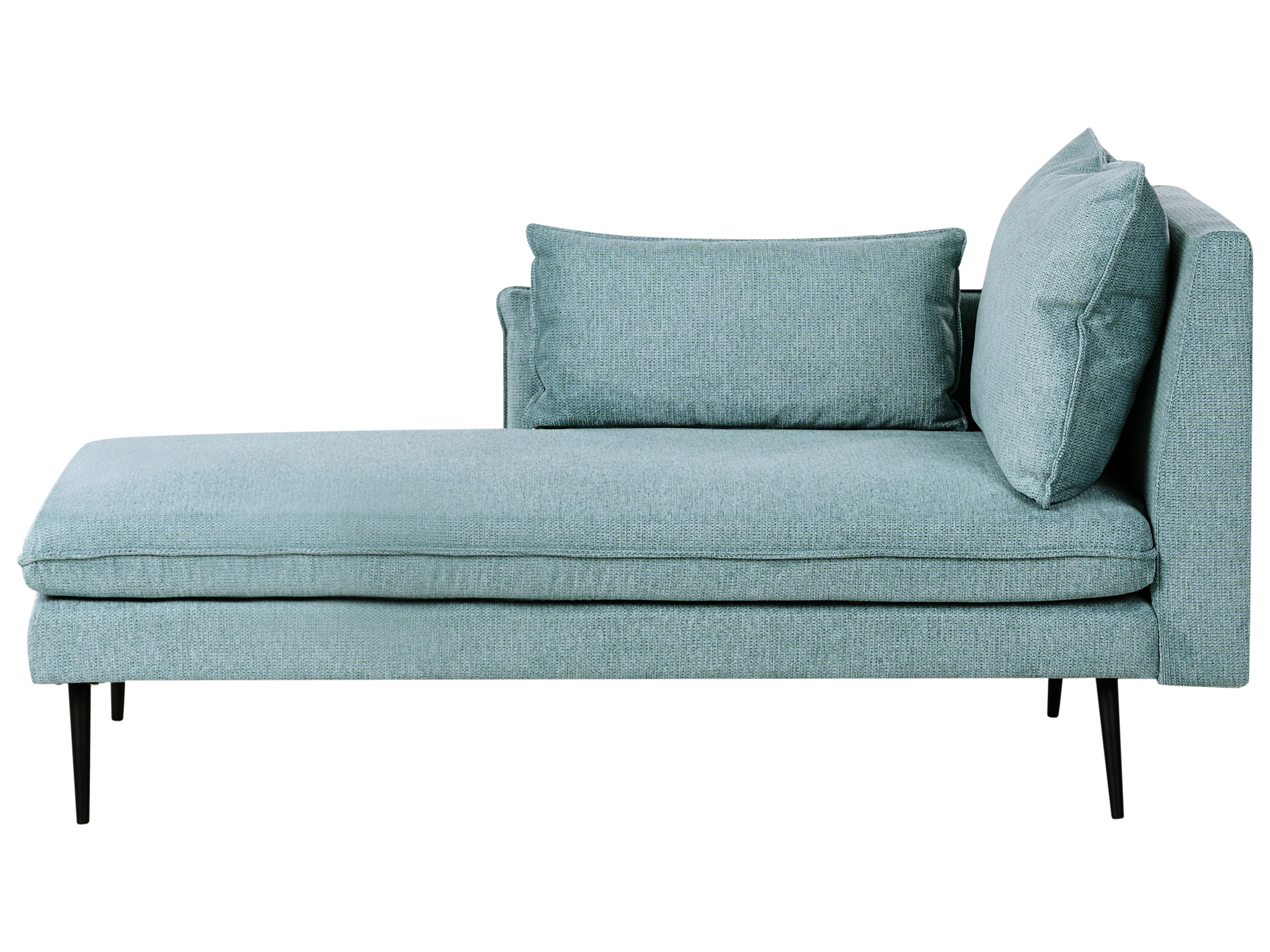 Rechtszijdige chaise longue YERRES Stof Lichtblauw