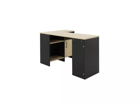 Bureau d'angle Noir/Bois - LIVERSTIA
