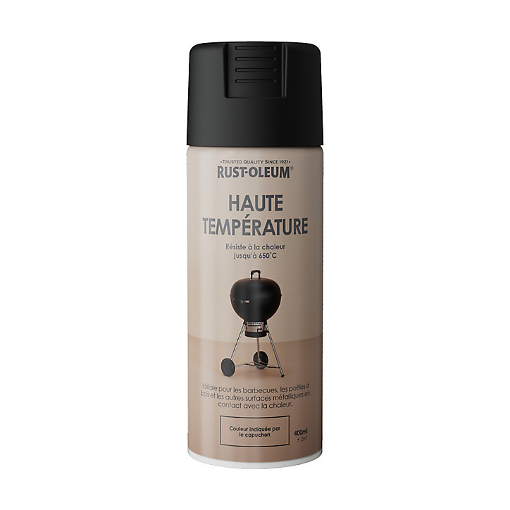 Aérosol haute-température Rust-Oleum noir mat 400ml
