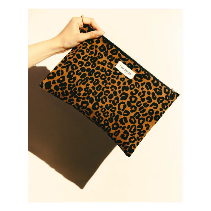 rivedroite Pochette Barbette en coton recyclé | Léopard