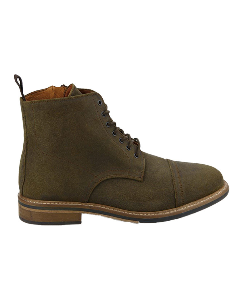 SCHMOOVE BOOTS HOMME PILOT OIL SUEDE OLIVE