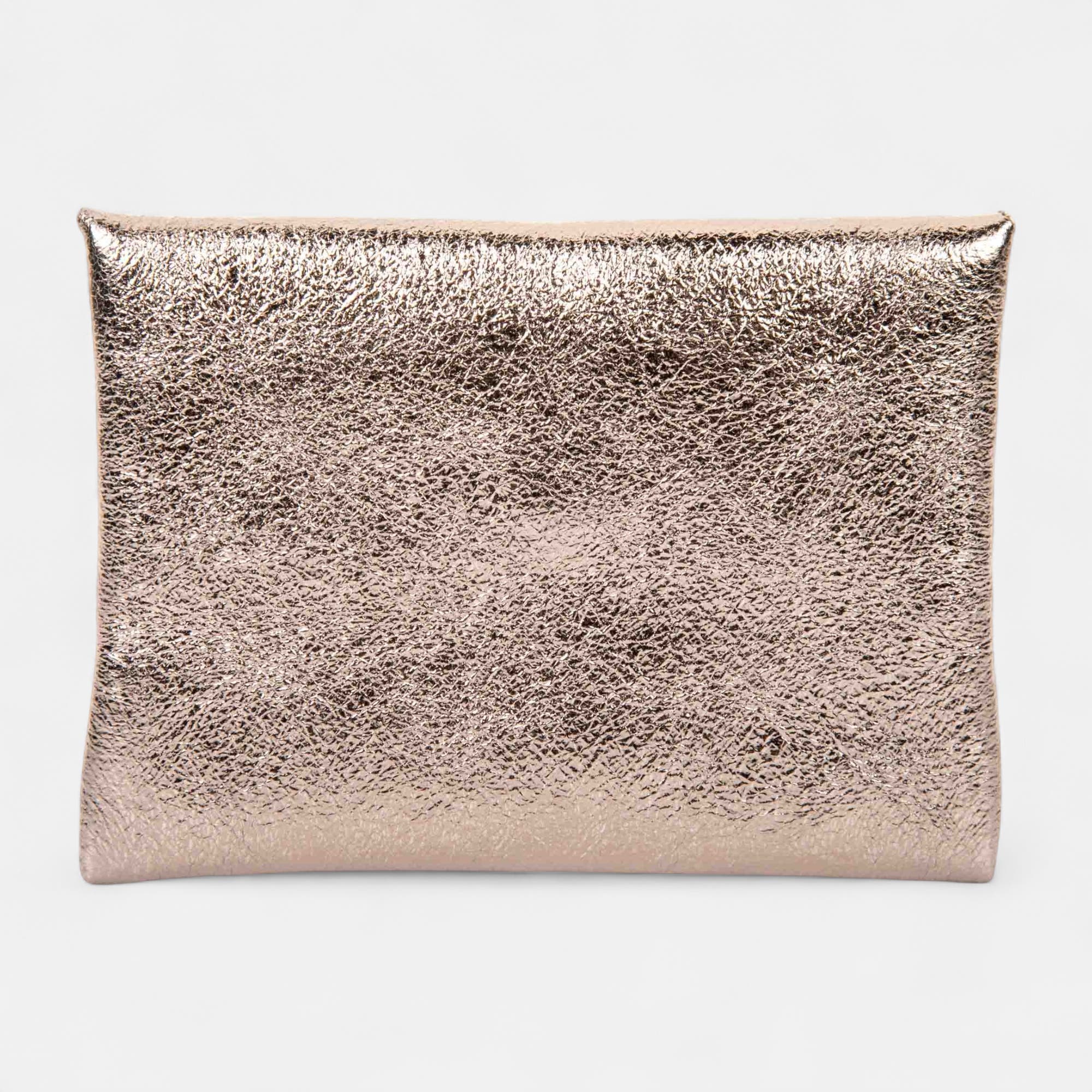 Petite maroquinerie en cuir bronze
