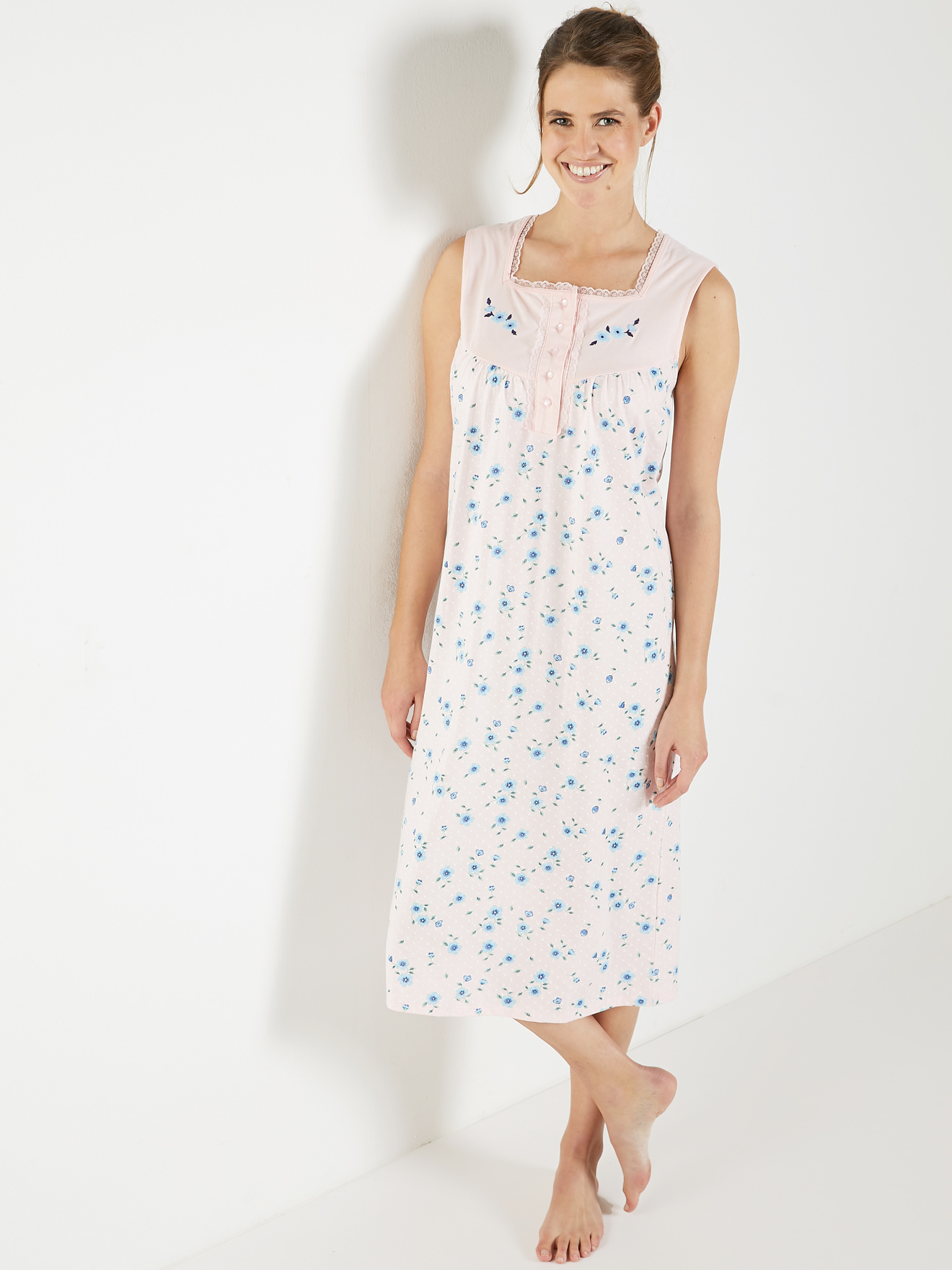 Chemise de nuit sans manches
