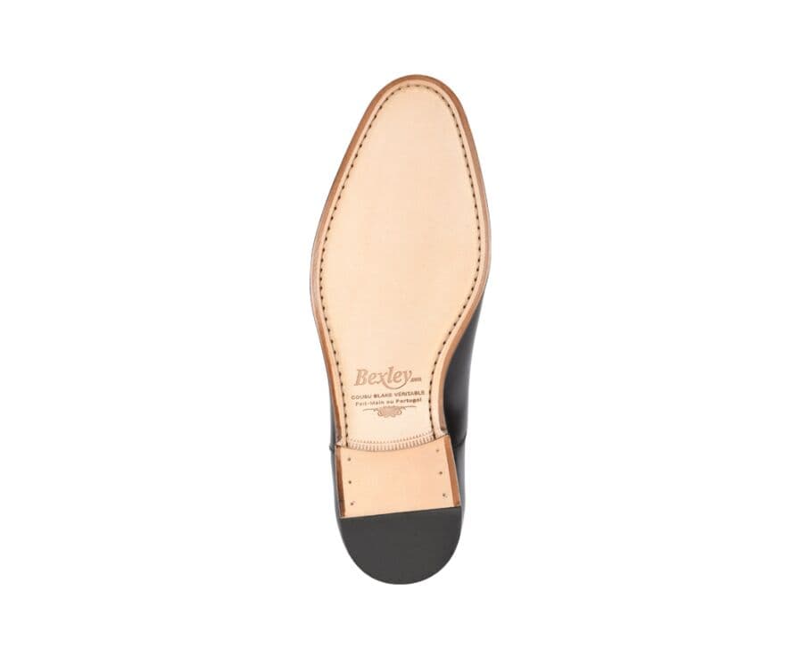 Richelieu homme Noir semelle cuir - WINFORD