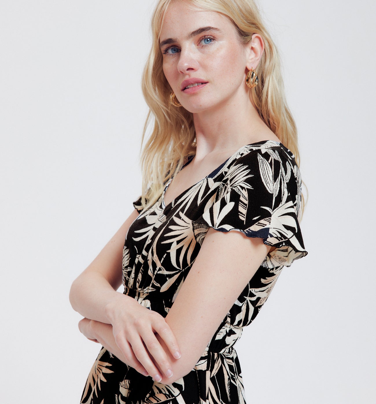 Robe imprimée Femme - Imprimé noir