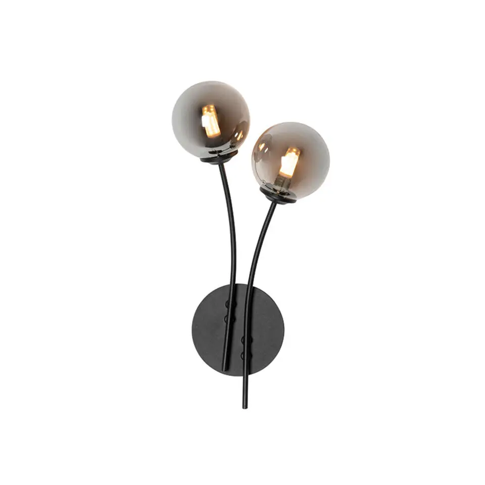 Qazqa wandlampen athens zwart g9