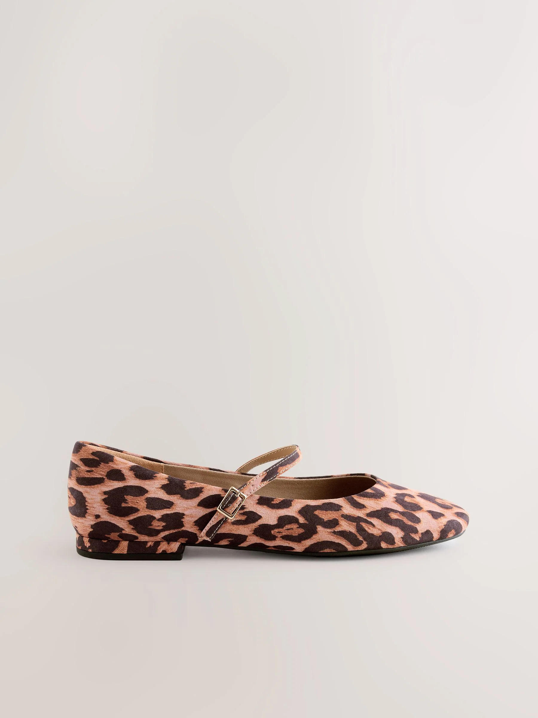 Luipaardprint - Mary Jane-schoenen met ronde neus