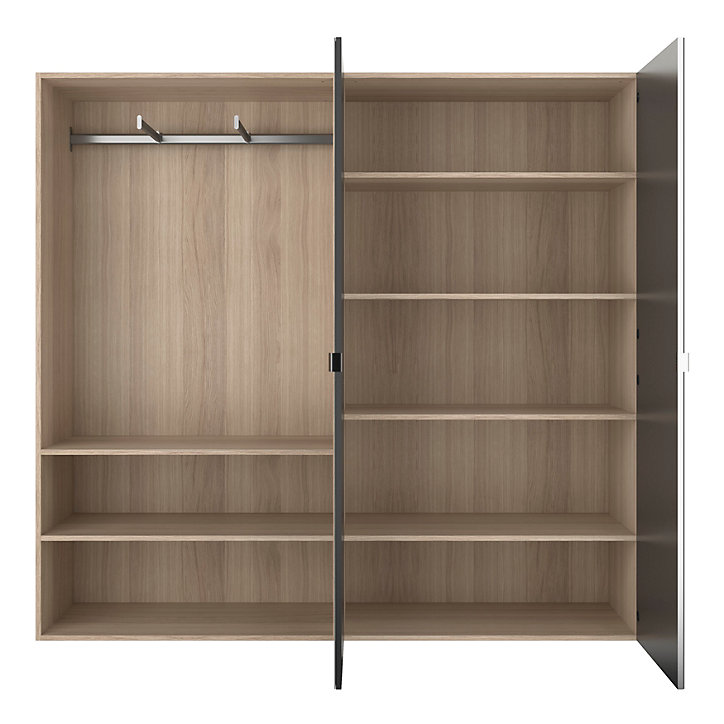 Armoire semi-ouverte effet chêne GoodHome Atomia H. 187,5 x L. 200 x P. 45 cm