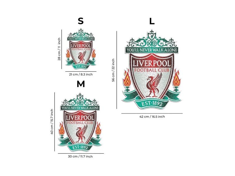 Iconic Puzzle Liverpool FC – Logo Offiziell lizenziertes Holzpuzzle, Grösse M