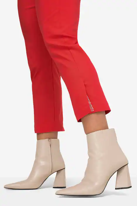 Bengalinhose, Slim Fit, Seitenstreifen, Elastikbund, hibiskusrot