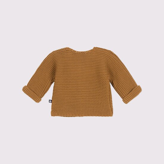Cardigan en tricot point mousse   Cuivre        de               Petit Bateau