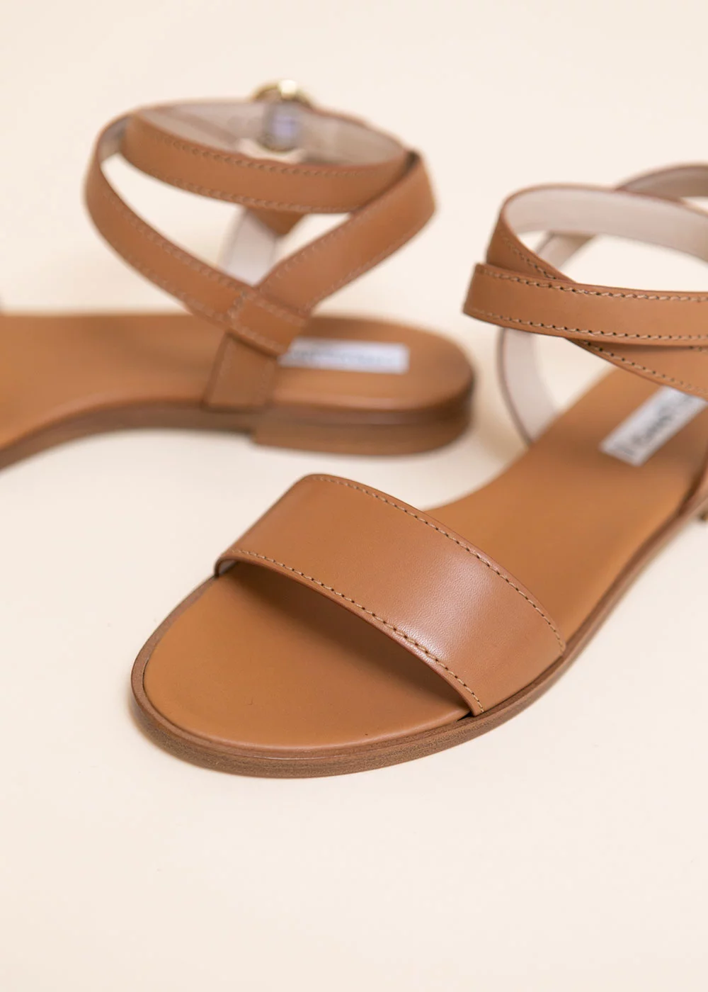 SANDALE HALEVY CUIR CAMEL