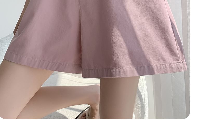 Colarseo - Effen shorts met elastische taille