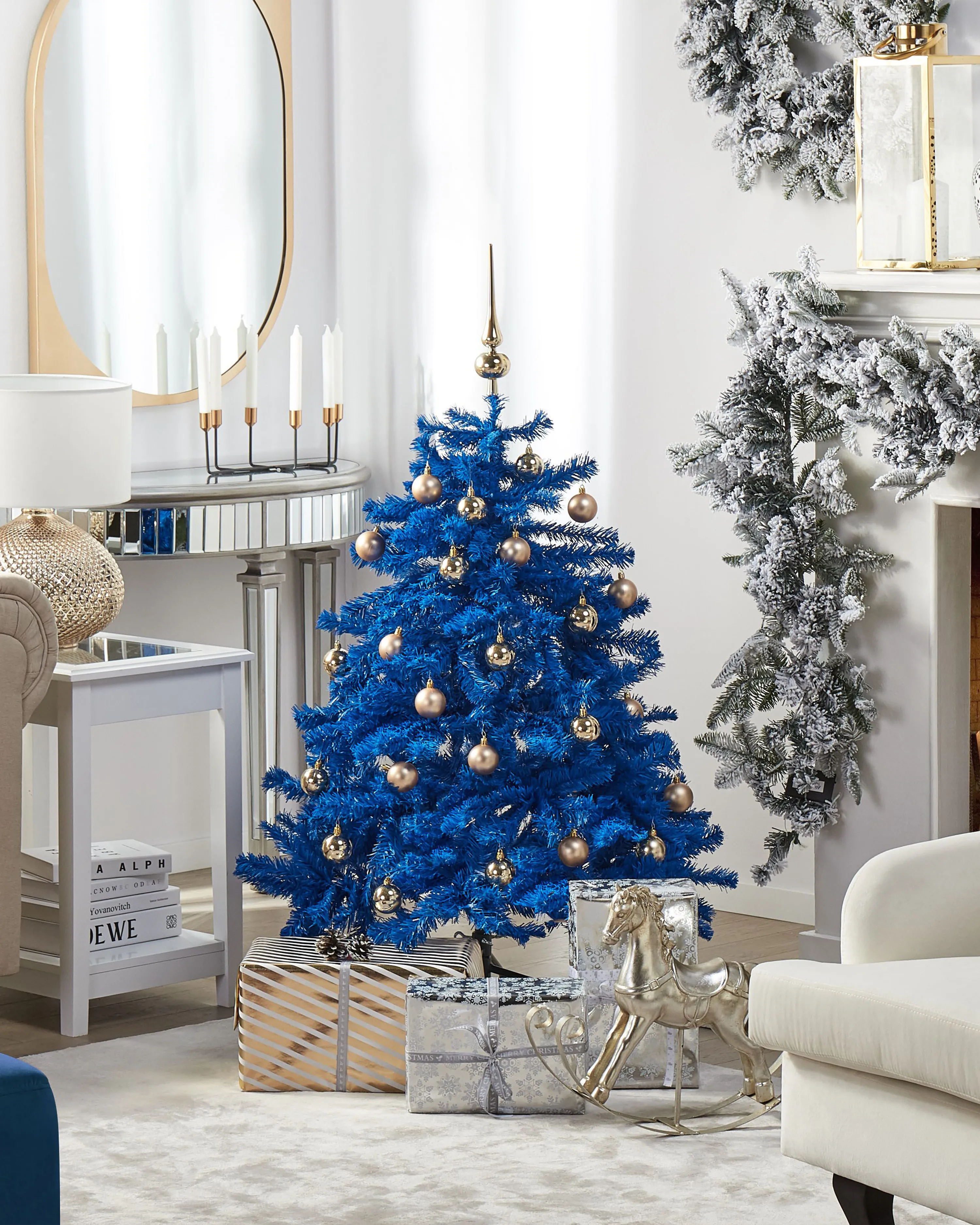 Kunstkerstboom FARNHAM 120 cm Blauw