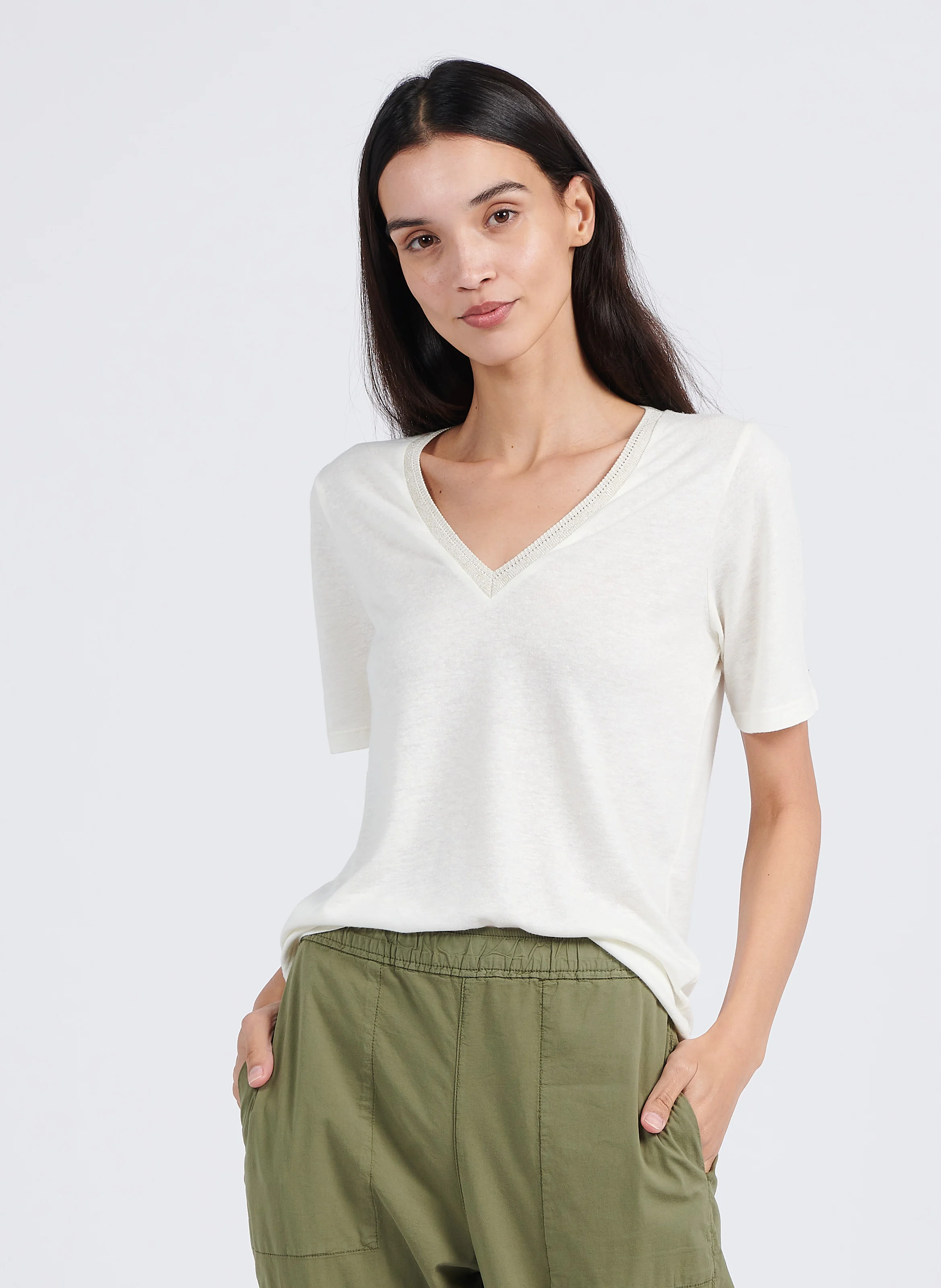 DENICE - Tee-shirt manches courtes| Blanc