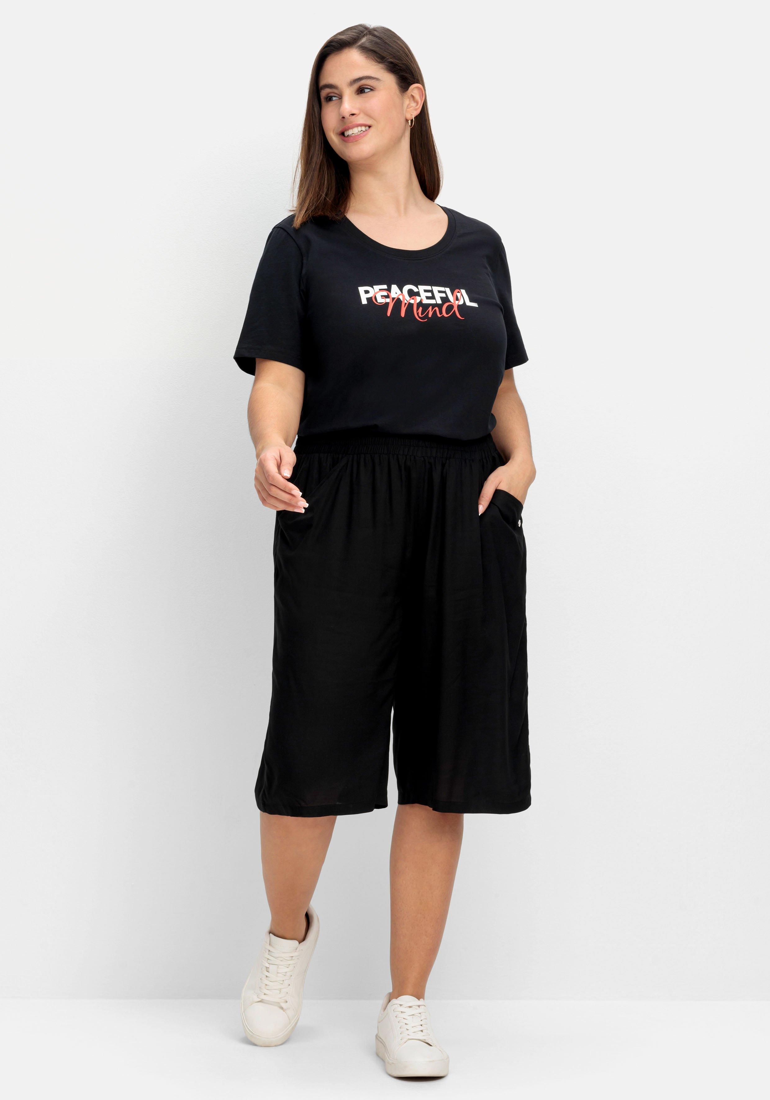 T-Shirt mit Statement-Frontdruck