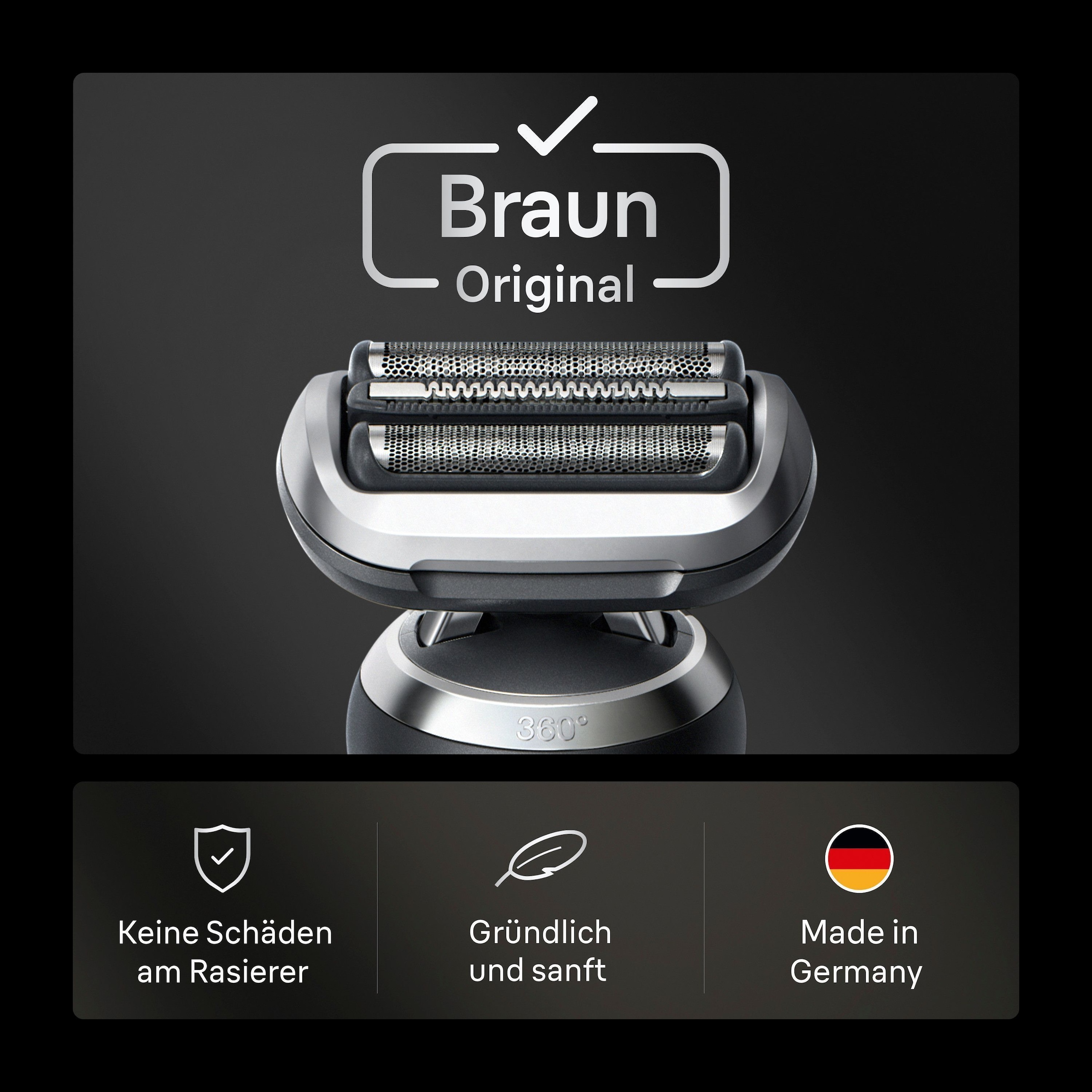 Braun Ersatzscherkopf »Series 7 74S« Kompatibel mit Braun Series 7 Rasierern der Generation 70, 71 und 72