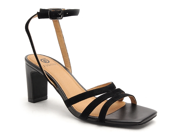 Fugitive nu pieds talons femme imulou noir