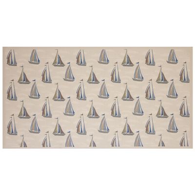 Tapis vinyle motif voiliers