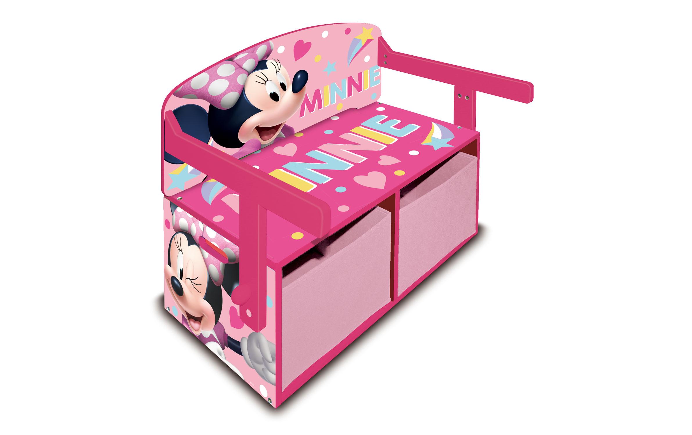 3-in-1-Spielzeugbank Disney: MinnieSpielzeugkiste und Schreibtisch