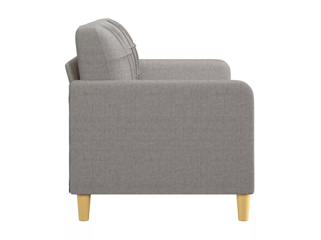 Canapé à 2 places Taupe 140 cm Tissu