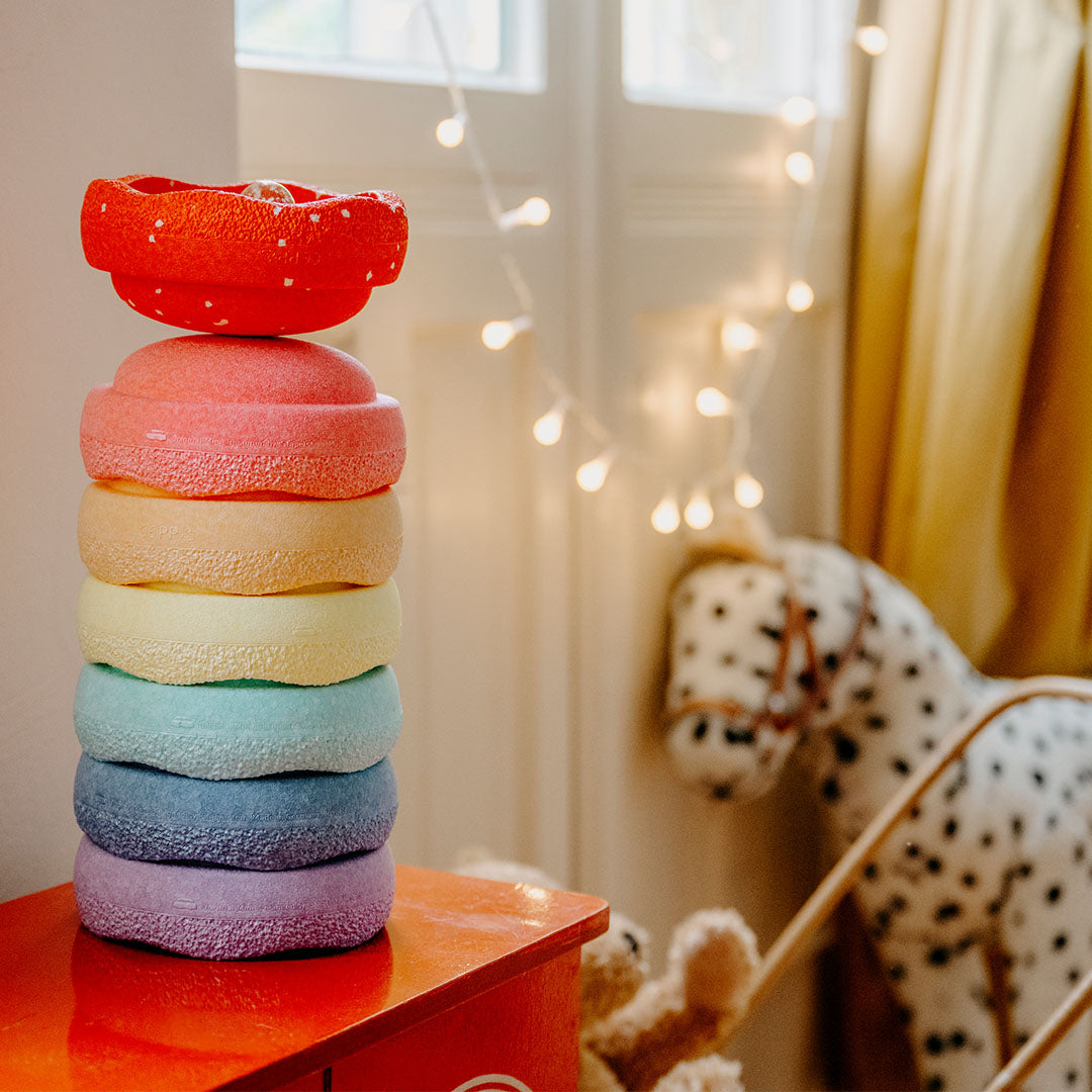 stapelstein christmas special original MINI rainbow pastel - blush