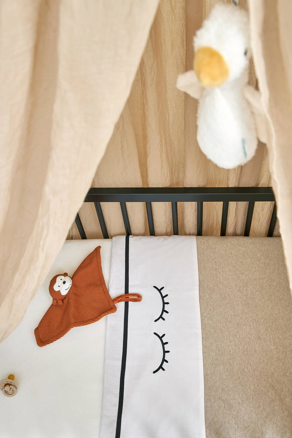 baby ledikantdeken Knit Basic 100x150 cm Sand Melange