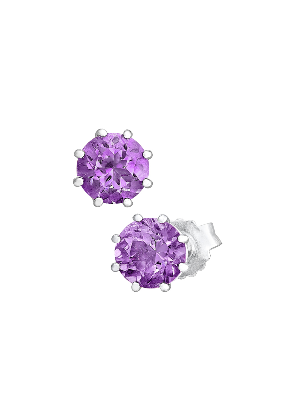 Süße Ohrstecker mit echt Amethyst
