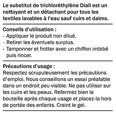 Substitut de trichloréthylène tissus Diall 1L