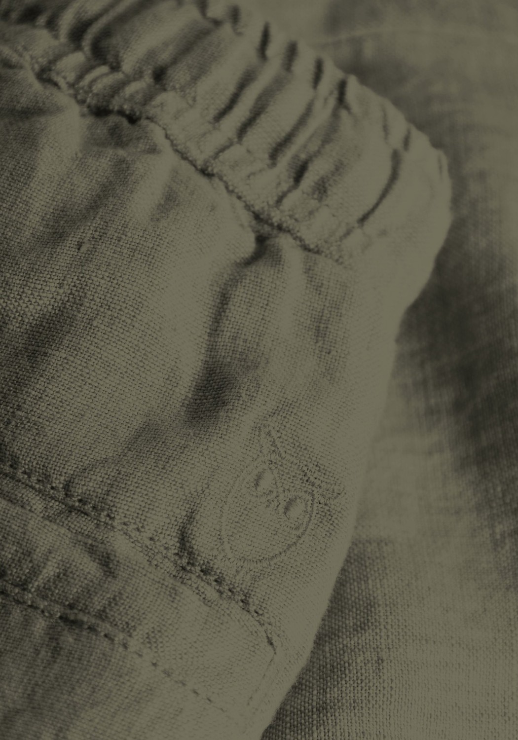 Knowledge Cotton Apparel Leinenhose Fig Loose Linen Pants Burned Olive