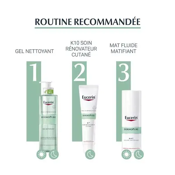 Eucerin DermoPure K10 Tratamento de Renovação da Pele para Pele com Tendência à Acne 40ml