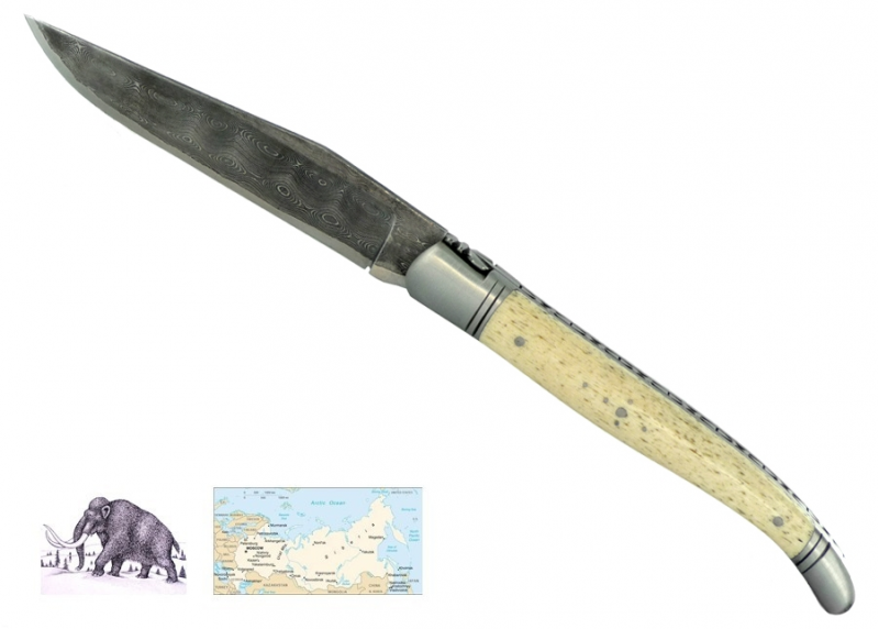 Couteau Laguiole avec un manche en Ivoire de Mammouth