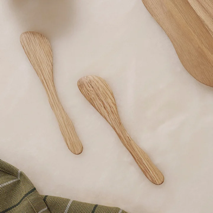 Ferm Living - Cairn Buttermesser, dunkelbraun (2er-Set)