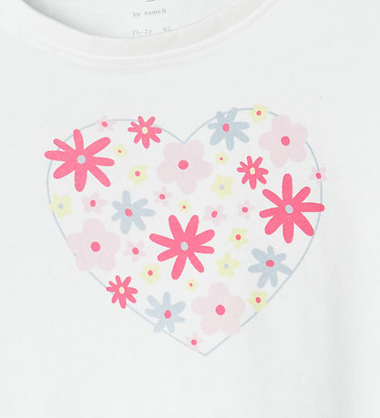 Name It Bluse - NmfViolet - Bright White/Blumen