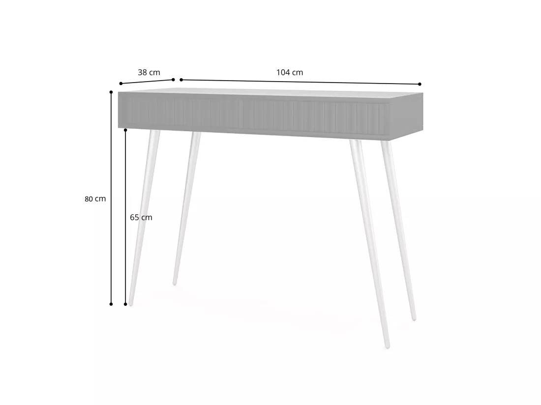 Coiffeuse - 104 cm - blanc - Bello