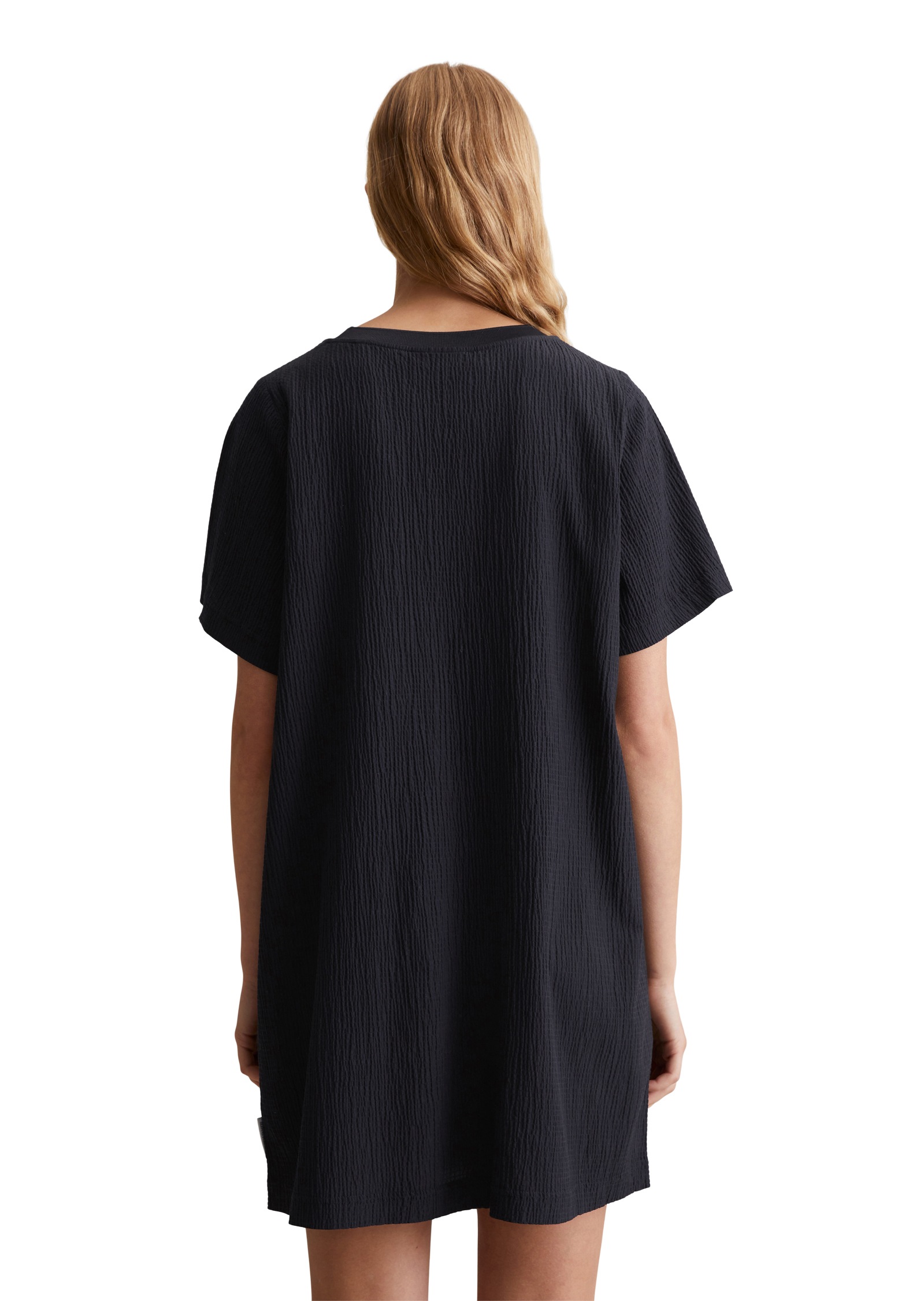 Marc O'Polo DENIM Midikleid Crinkle-Optik, nicht gefüttert,  im T-Shirt-Stil