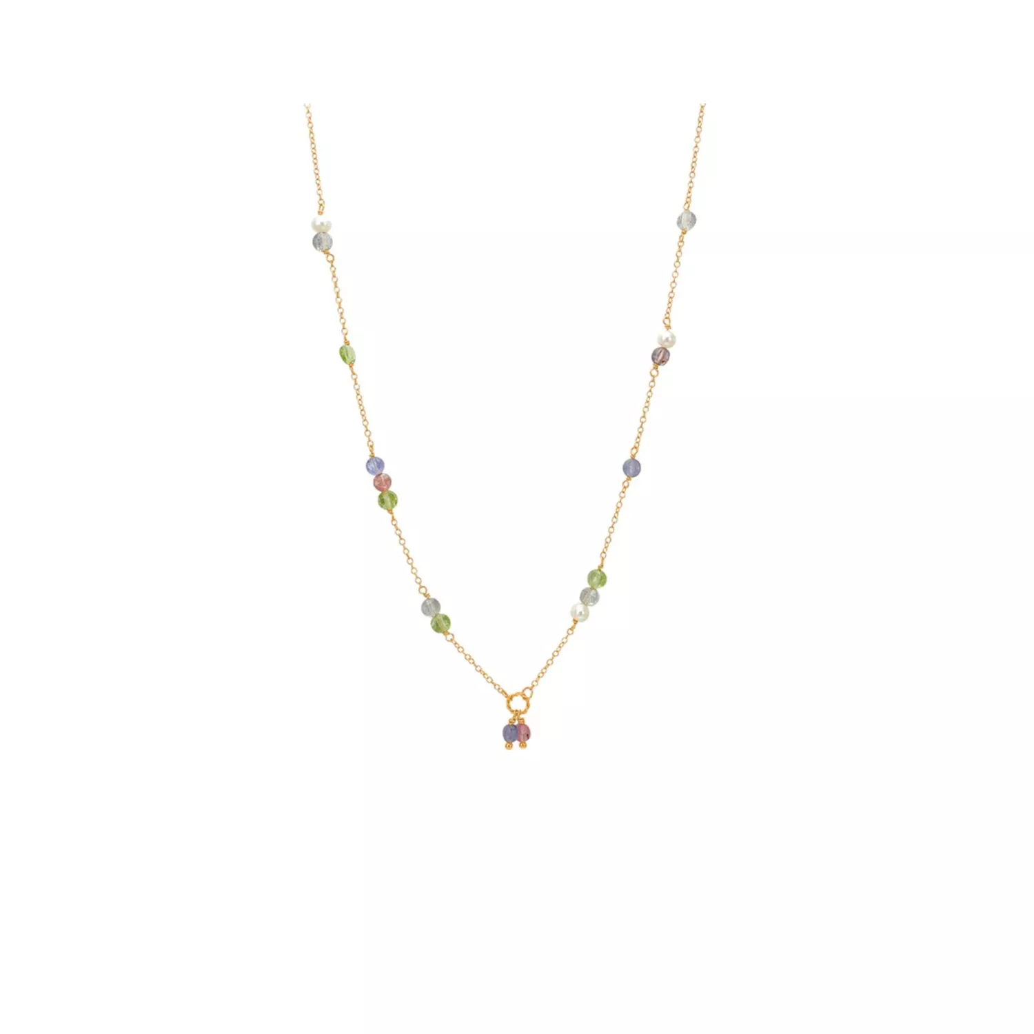 Carré Halskæde 18 kt. Forgyldt Sølv FC 4364 LBBIPSTZPE 38+2,5+2,5cm