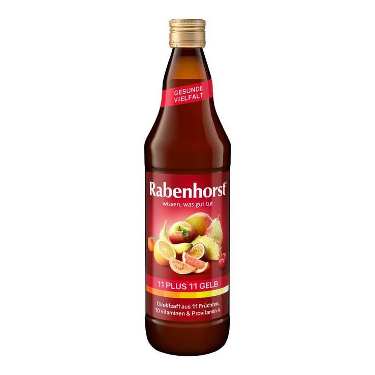 Rabenhorst 11 Plus 11 Multivitaminmehrfruchtsaft gelb, 700 ml