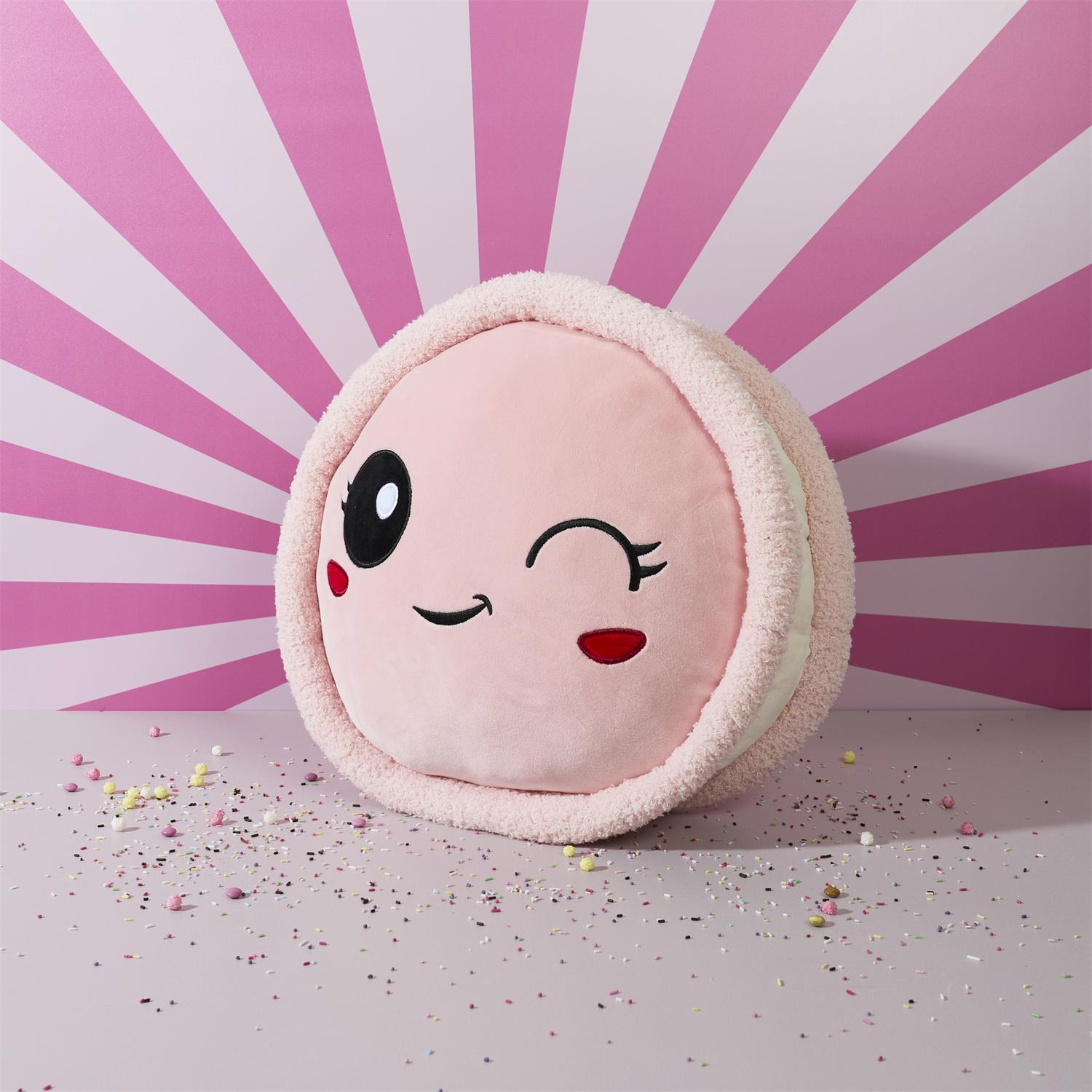 PELUCHE MACARON ROSE D.36CM KAWAII