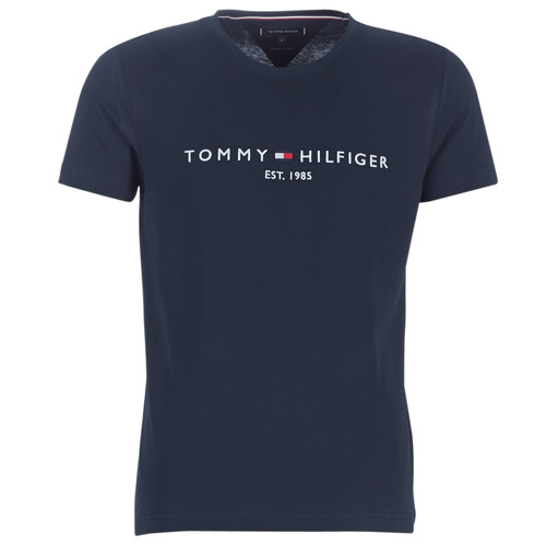 Tommy Hilfiger - TOMMY FLAG HILFIGER TEE - Marine