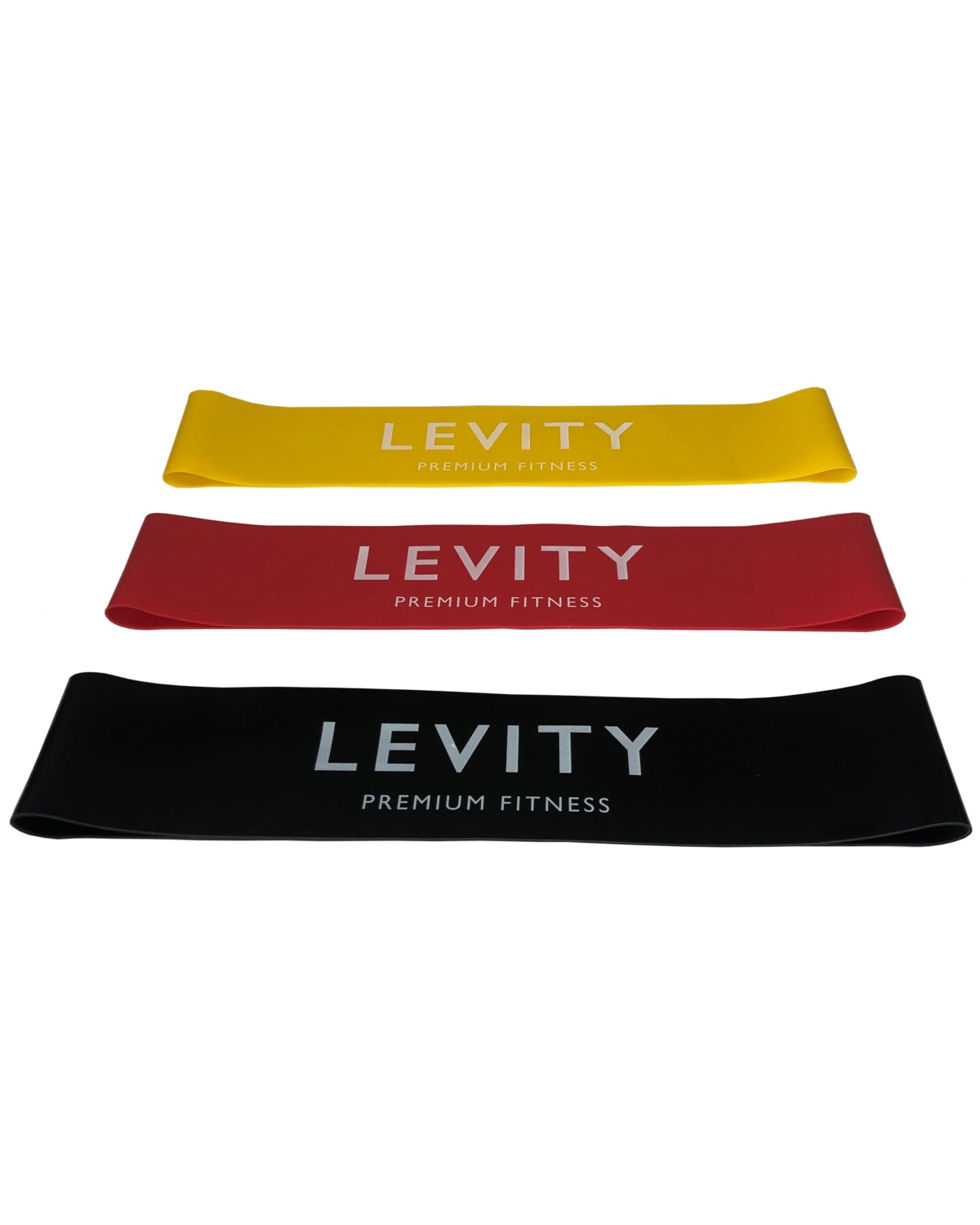 LEVITY 3-pack Mini Bands (Black. Yellow. Red)