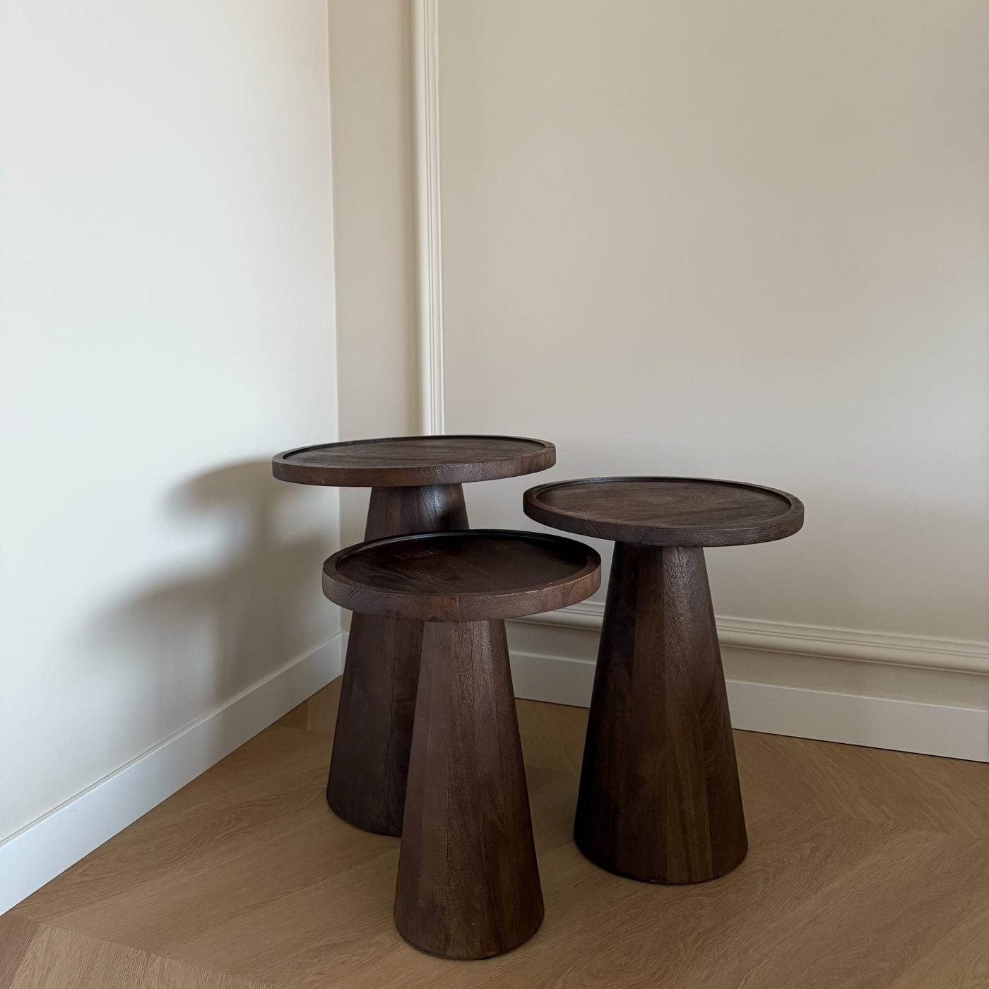 Salontafel set van 3 Oslo Bruin Old Inn wonen Salontafel set van 3 Oslo Bruin