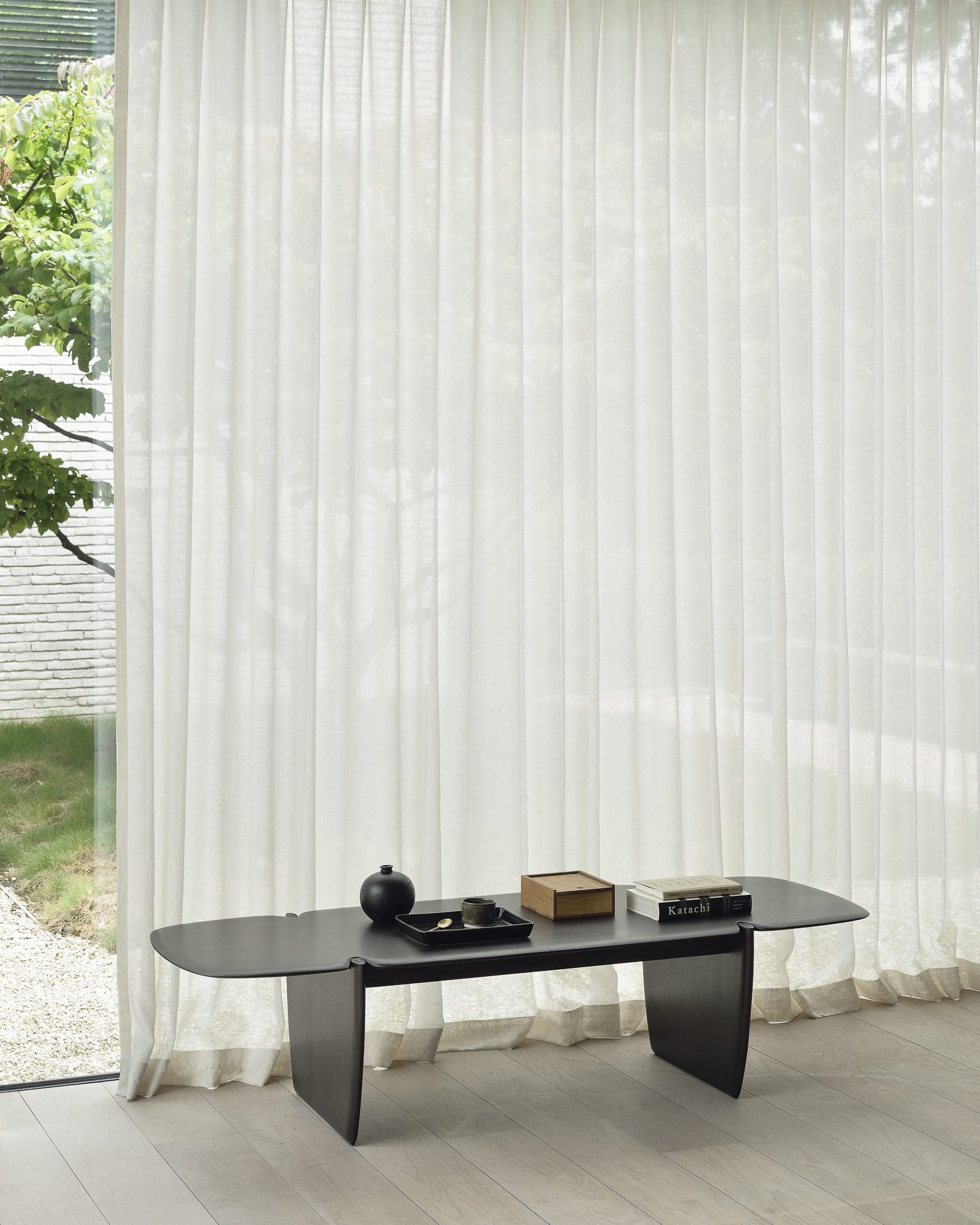 PI koffietafel 155x58 - mahonie donkerbruin