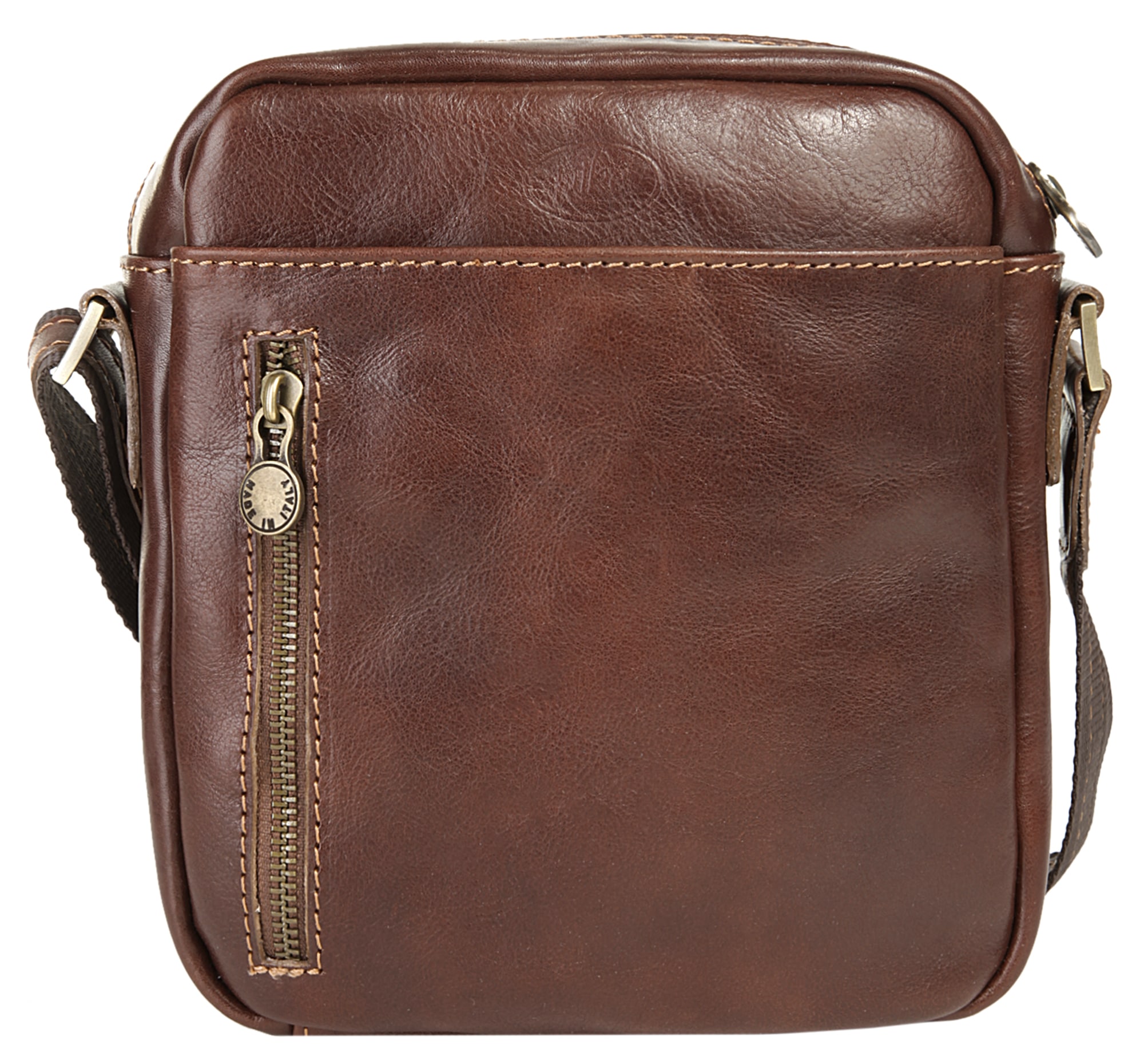 Piké Umhängetasche echt Leder, Made in Italy