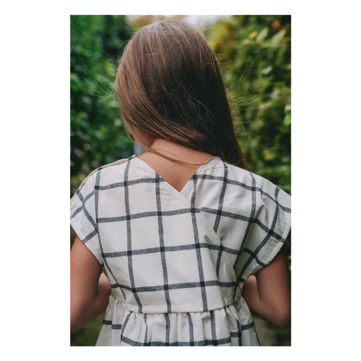 Loir Robe Elisabeth à Carreaux | Blanc