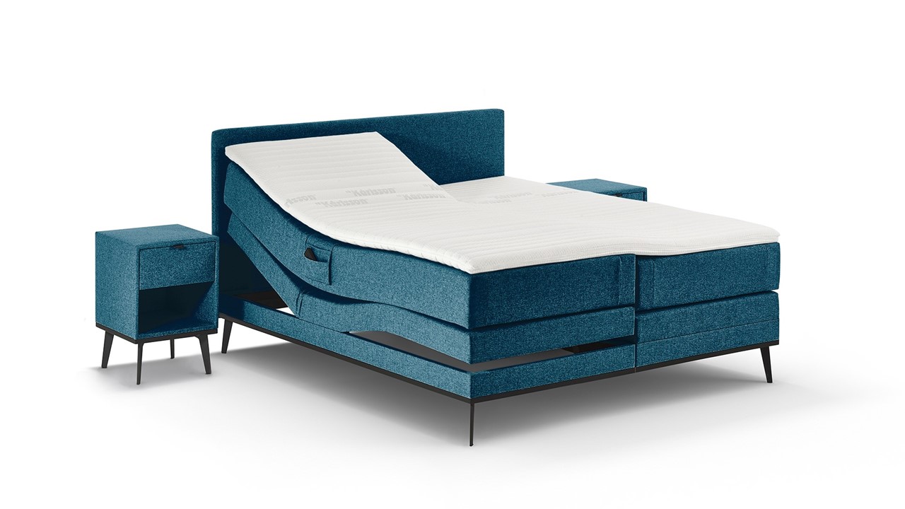 Elektrische boxspring Viggo oakland  blauw