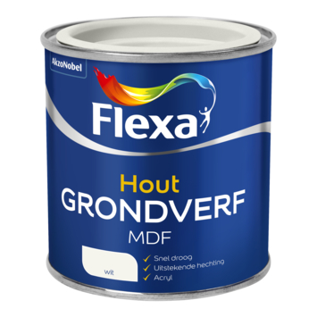 Flexa hout mdf grondverf wit 250 ml