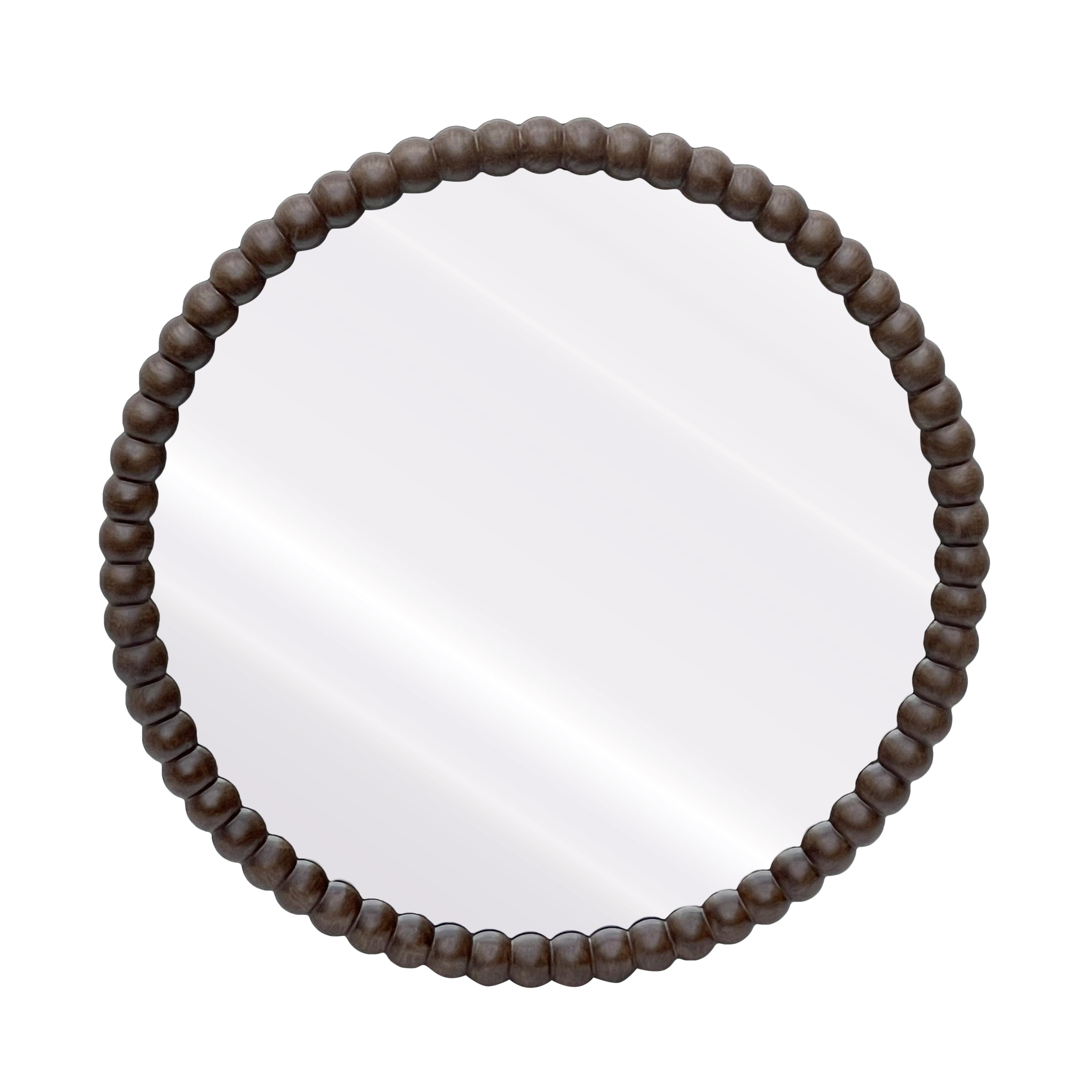 by fonQ Pompom Spiegel Ã 71 cm - Walnoot
