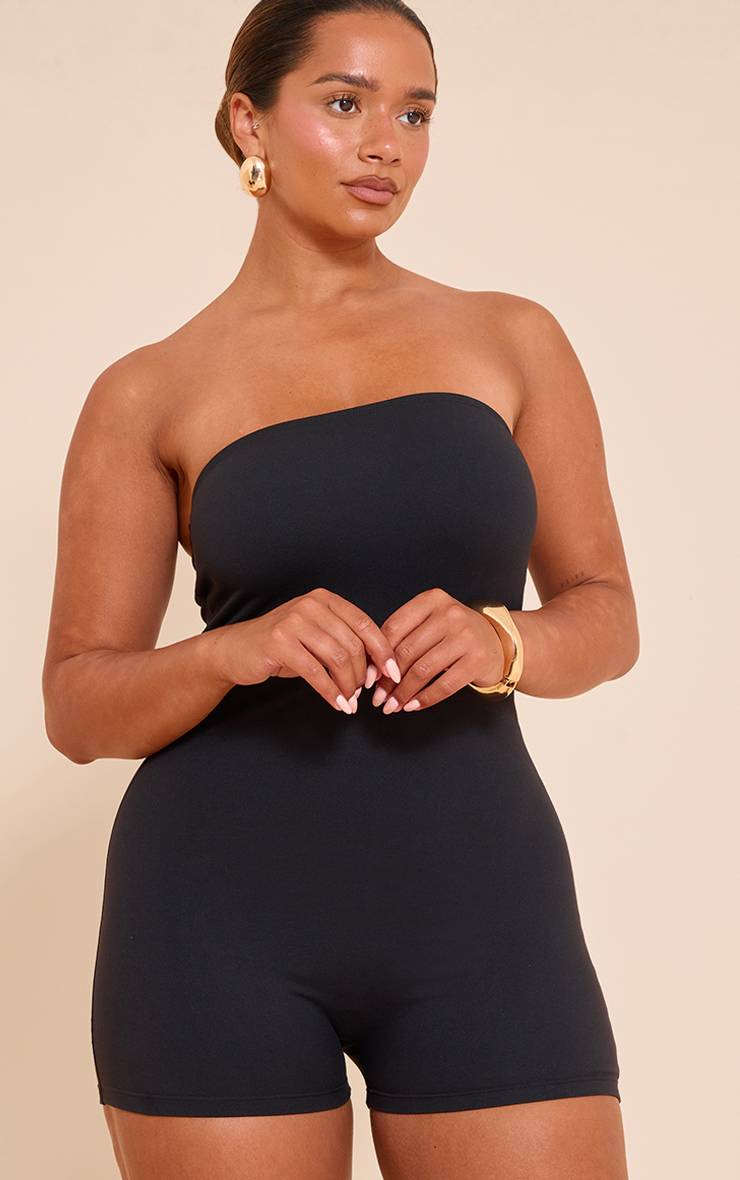 Noir Combi-short Bandeau Sculptante Shape